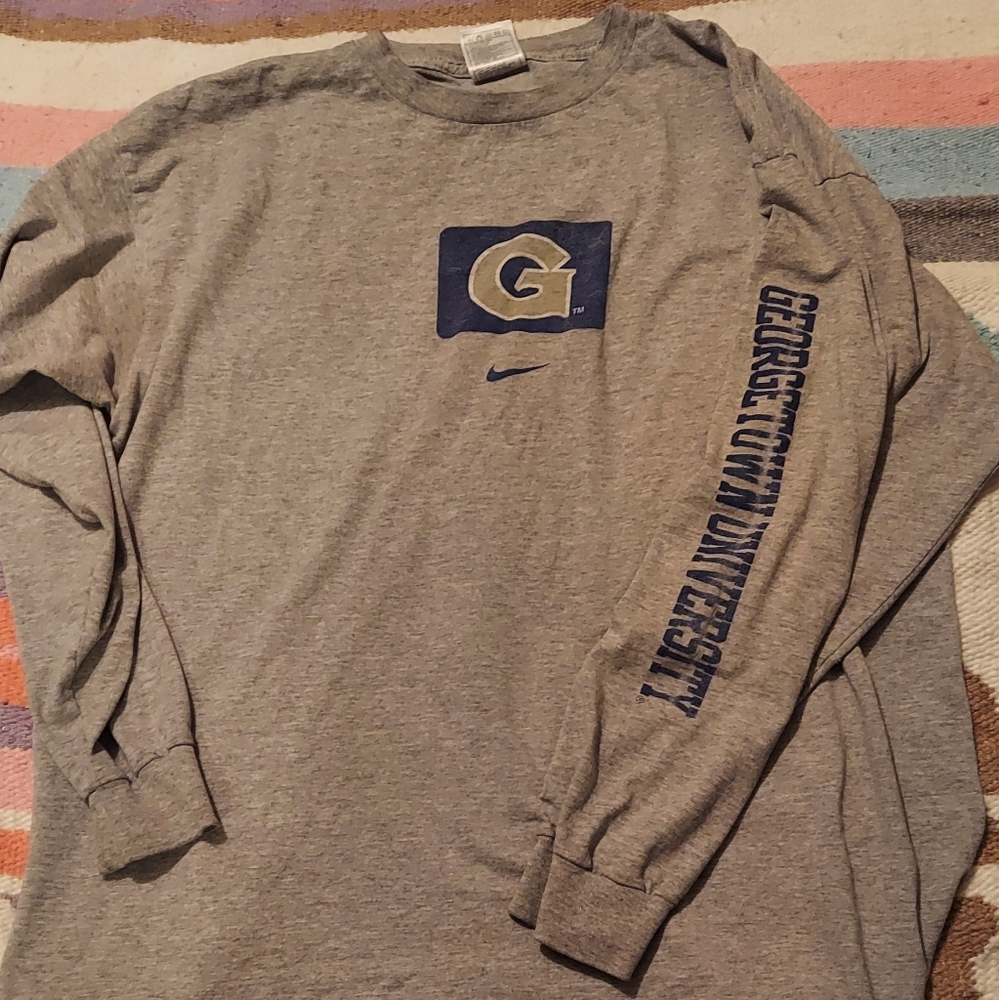 Nike Gray Georgetown University Long Sleeve Tee